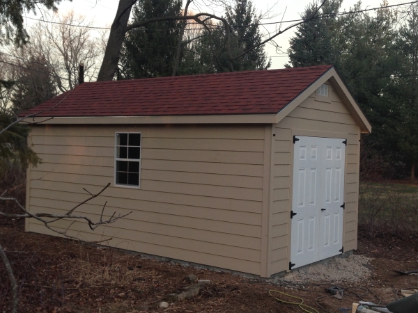 Long pre-built gable shed